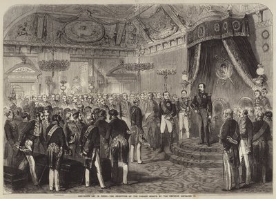 Neujahrstag in Paris, der Empfang des französischen Senats durch Kaiser Napoleon III. von Gustave Janet